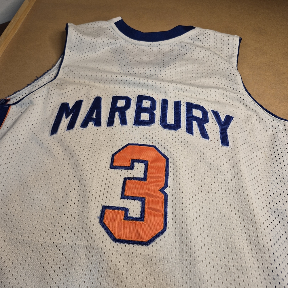 Starbury White & Blue Men's Basketball Jersey - Marbury #3 - Picture 6 of 6